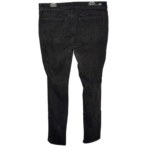 Kut from the Kloth Diana Mid Rise Relaxed Fit Skinny Jeans - Black - 14 - Picture 5 of 11